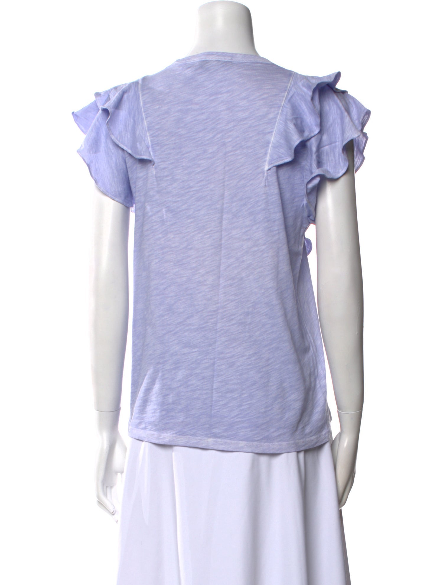 Veronica Beard Bateau Neckline Short Sleeve Tank Top